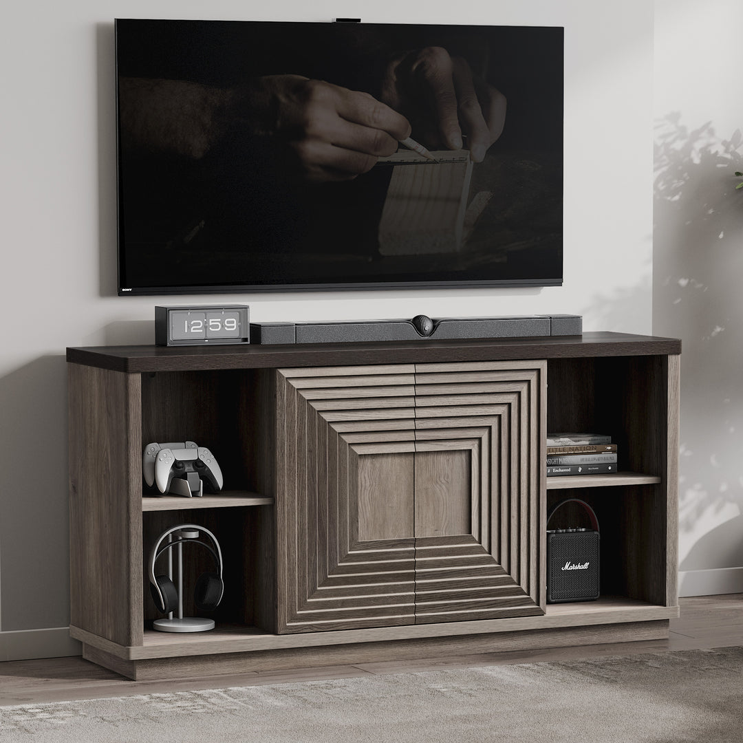 Stria 58.2Inch TV Stand,Sliding Door