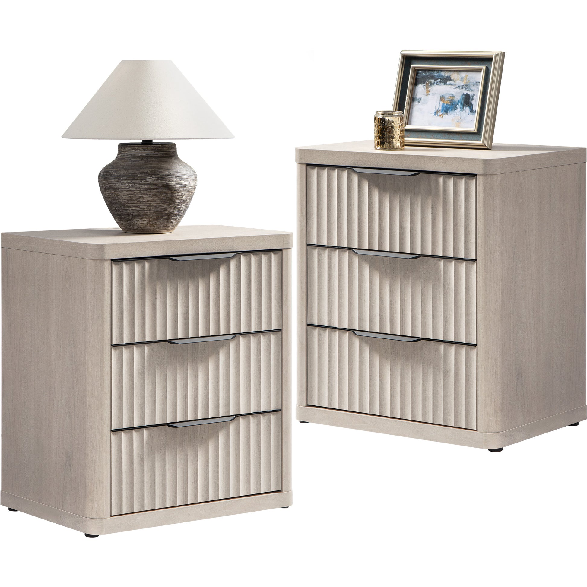 Cas Nightstands, 3 Drawers