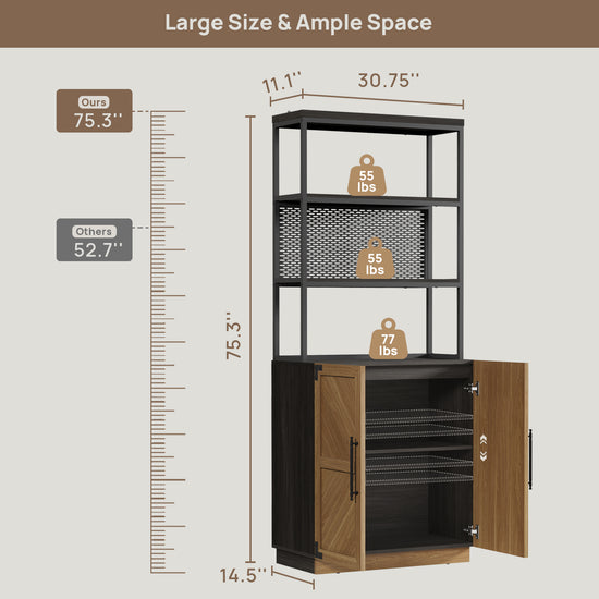 Willow 75.3Inch Tall Bookshelf - Sicotas