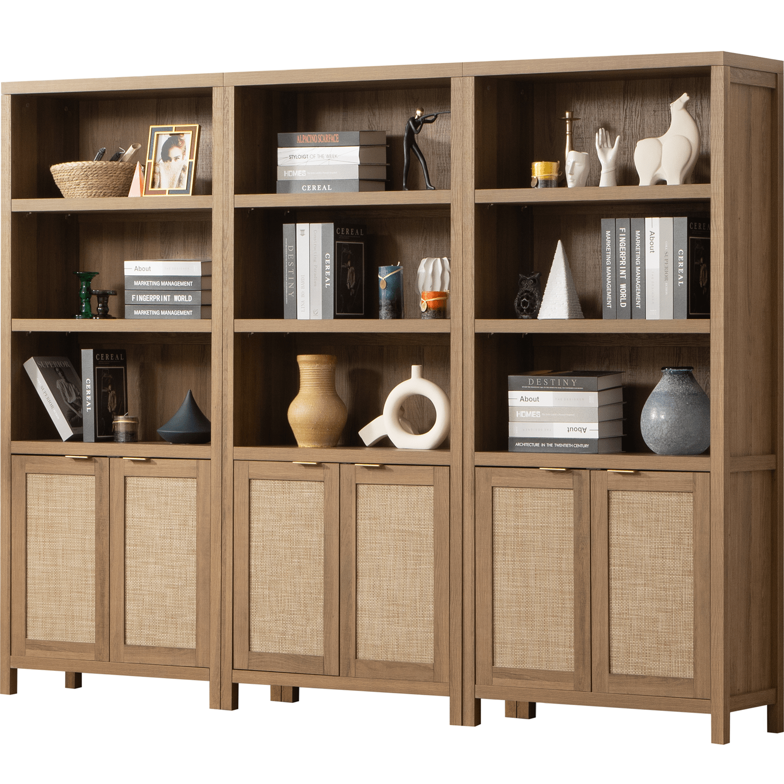 Savanna 5-Tier Tall Bookcase - Sicotas