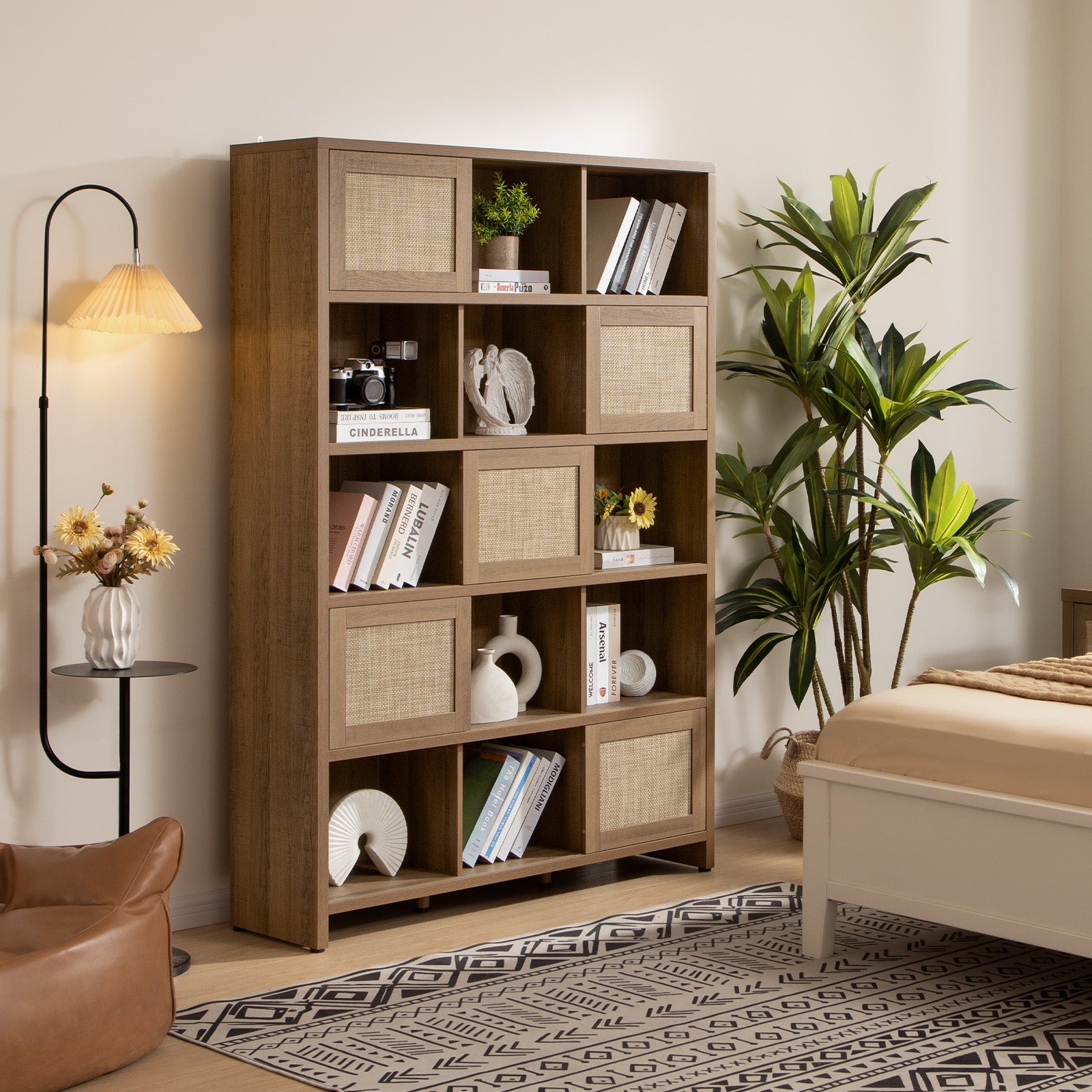 Savanna Rattan Bookcase - Sicotas