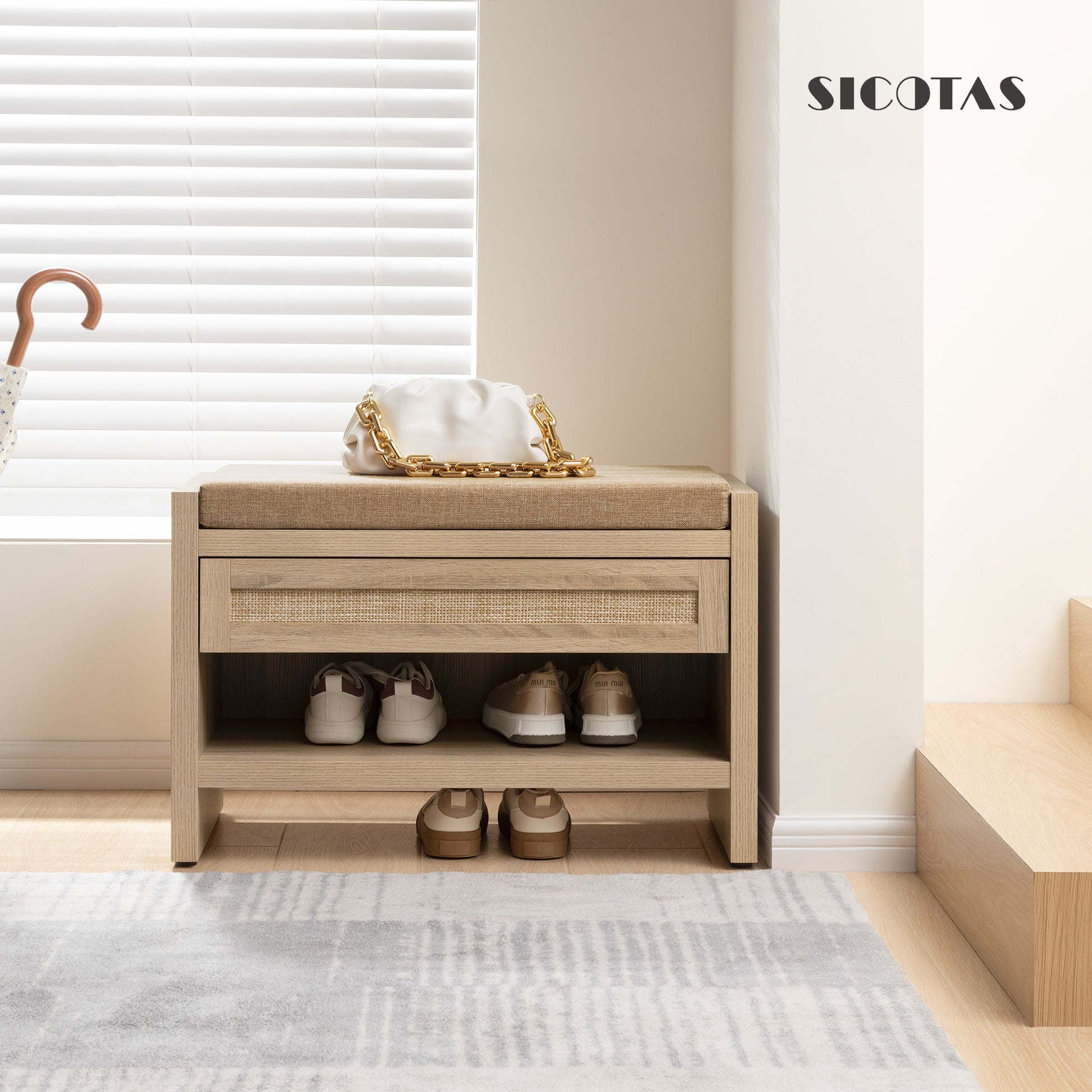 Savanna Shoe Bench with Storage