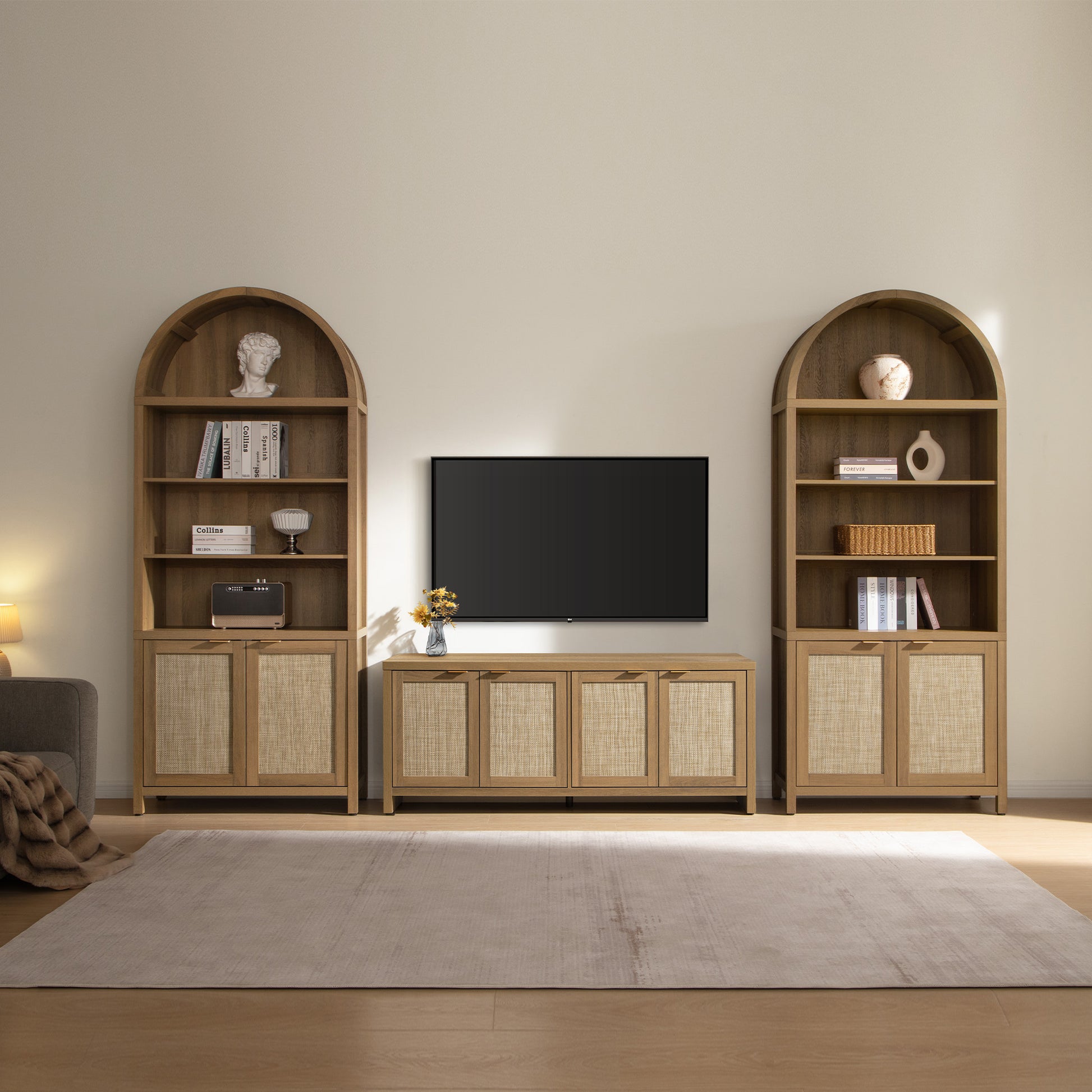 Savanna Arched Bookcase - Sicotas