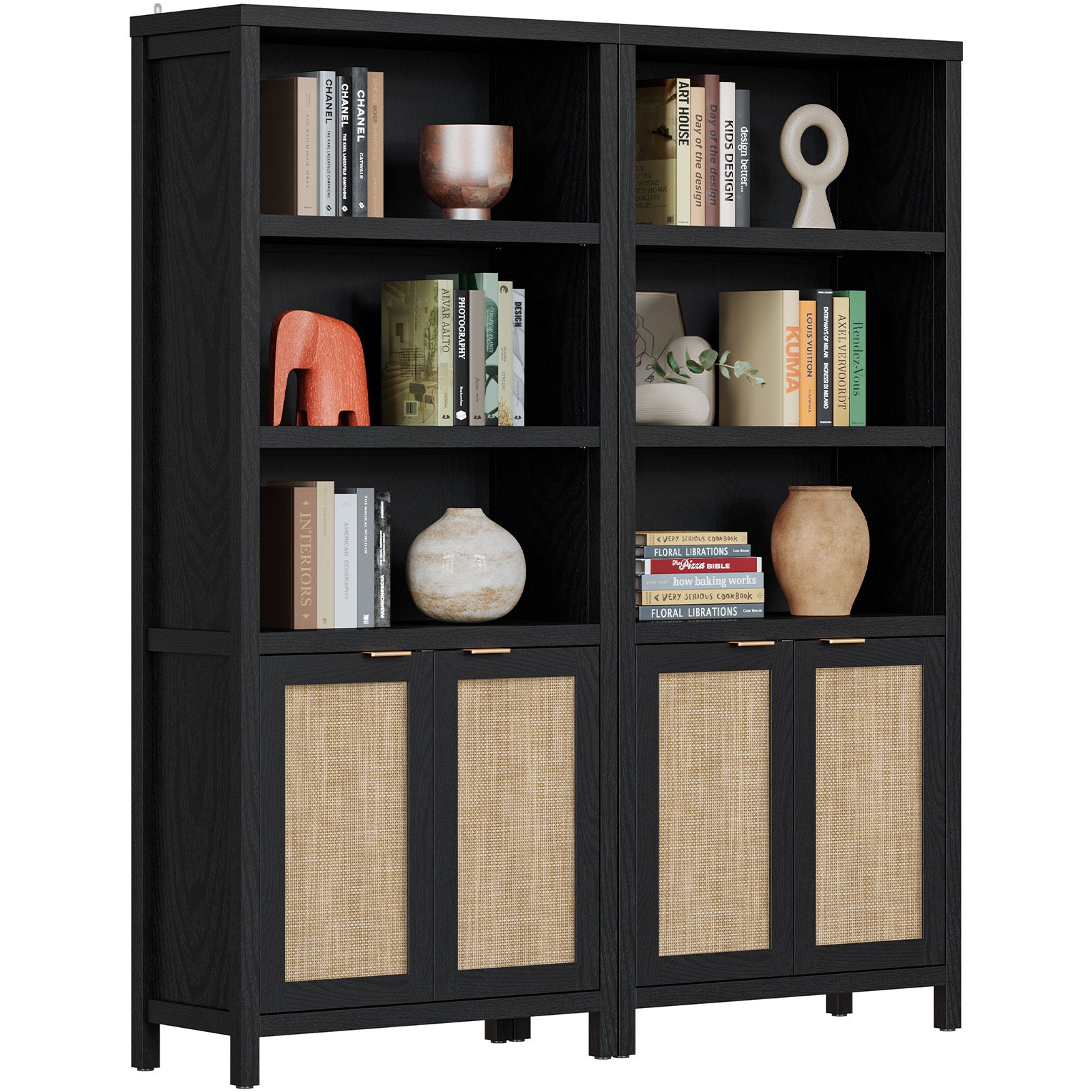 Savanna 70.9'' Tall Black Bookcase - Sicotas