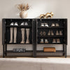 Terra Black Shoe Cabinet, 2 Doors - Sicotas