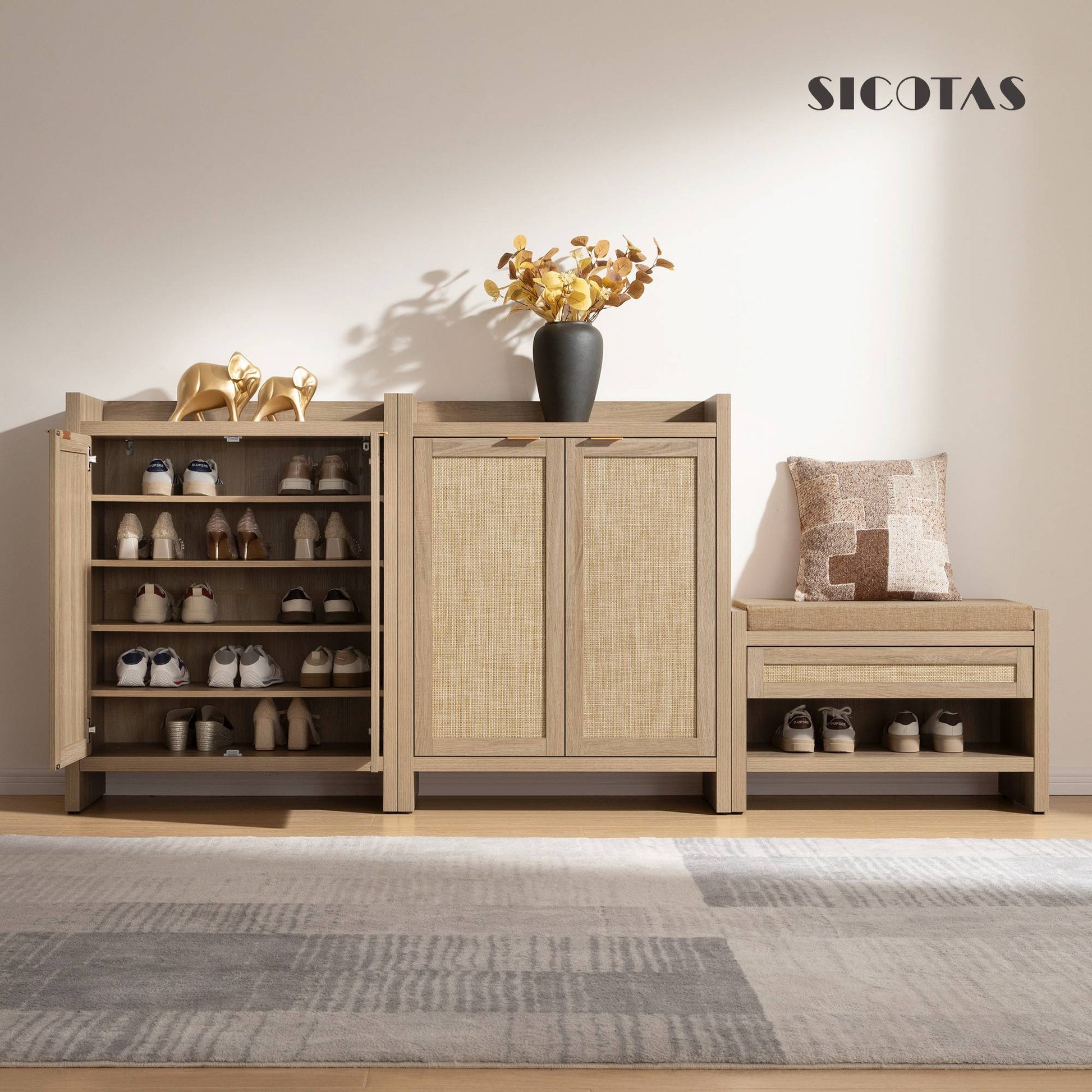 Savanna Shoe Cabinet, 2 Doors - Sicotas