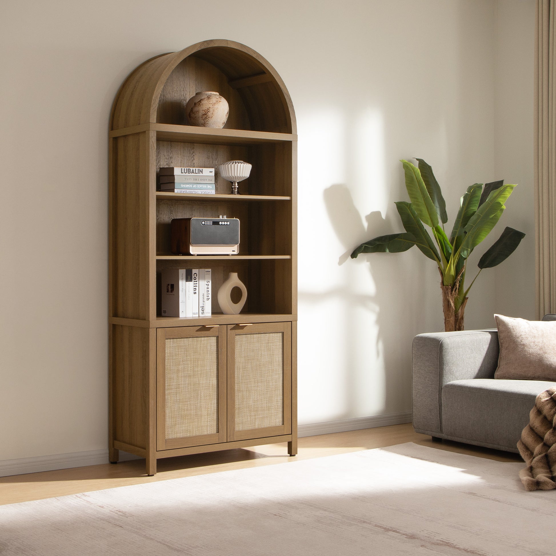 Savanna Arched Bookcase - Sicotas