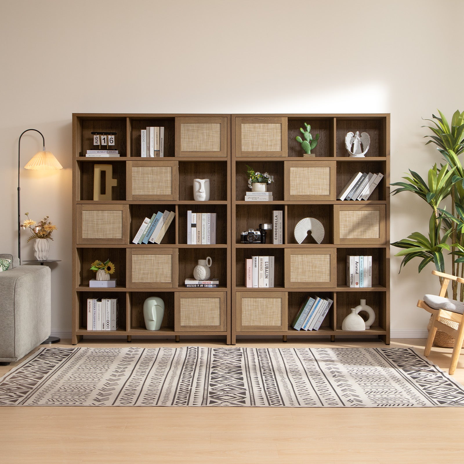 Savanna Rattan Bookcase - Sicotas