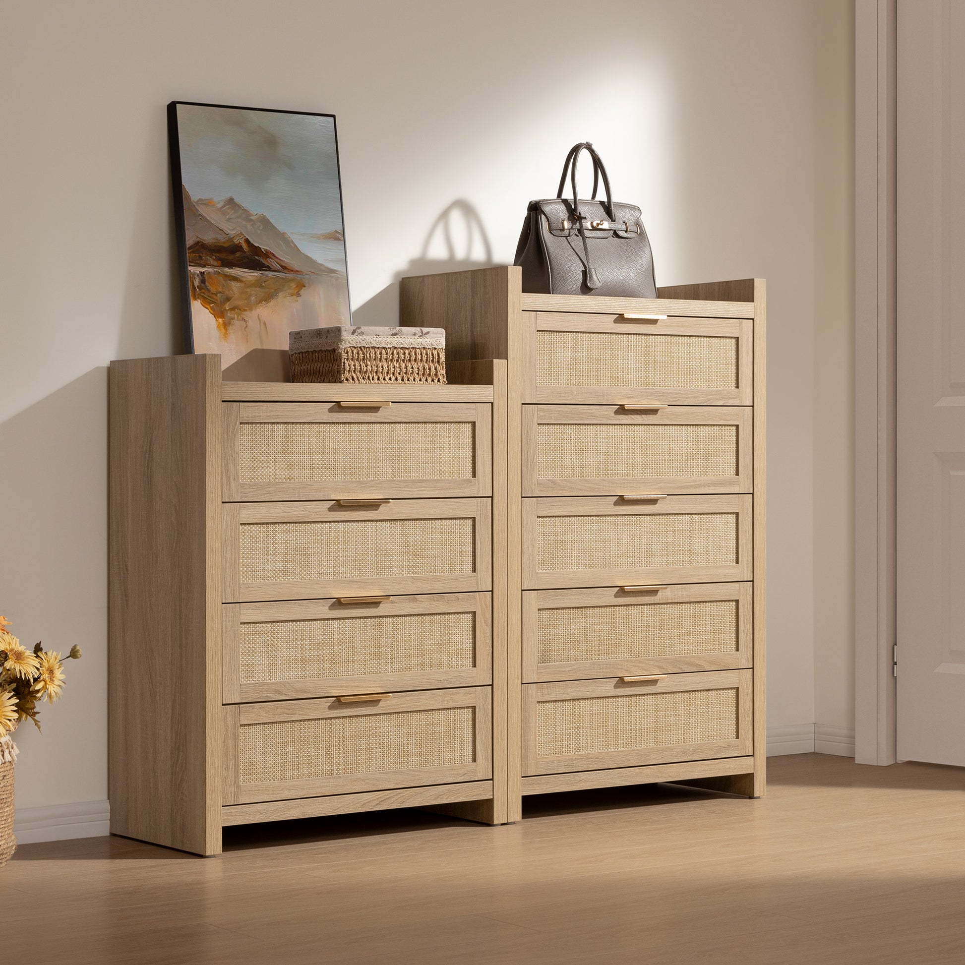 Savanna Wood Dresser, 5 Drawers - Sicotas