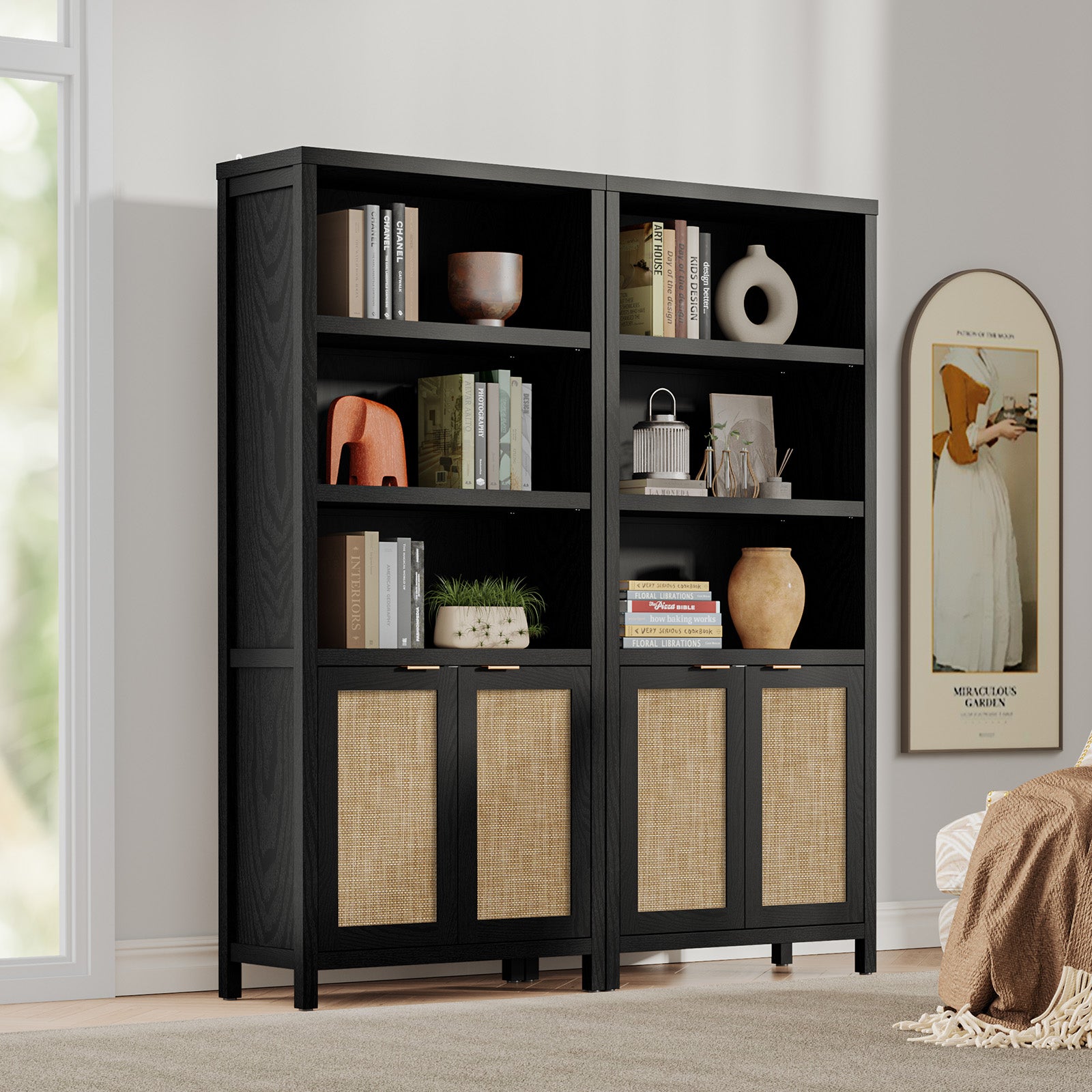 Savanna 70.9'' Tall Black Bookcase