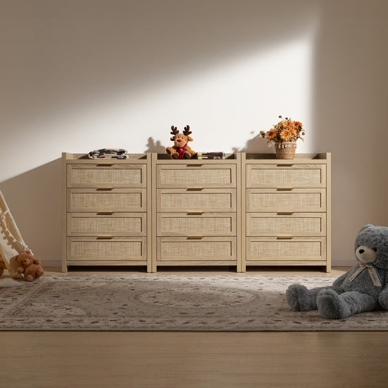 Savanna Wood Dresser, 4 Drawers