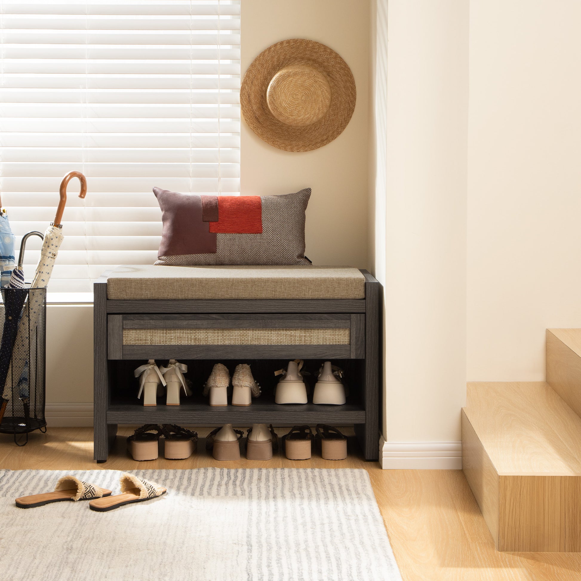 Savanna Shoe Bench with Storage