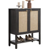 Terra Black Shoe Cabinet, 2 Doors - Sicotas