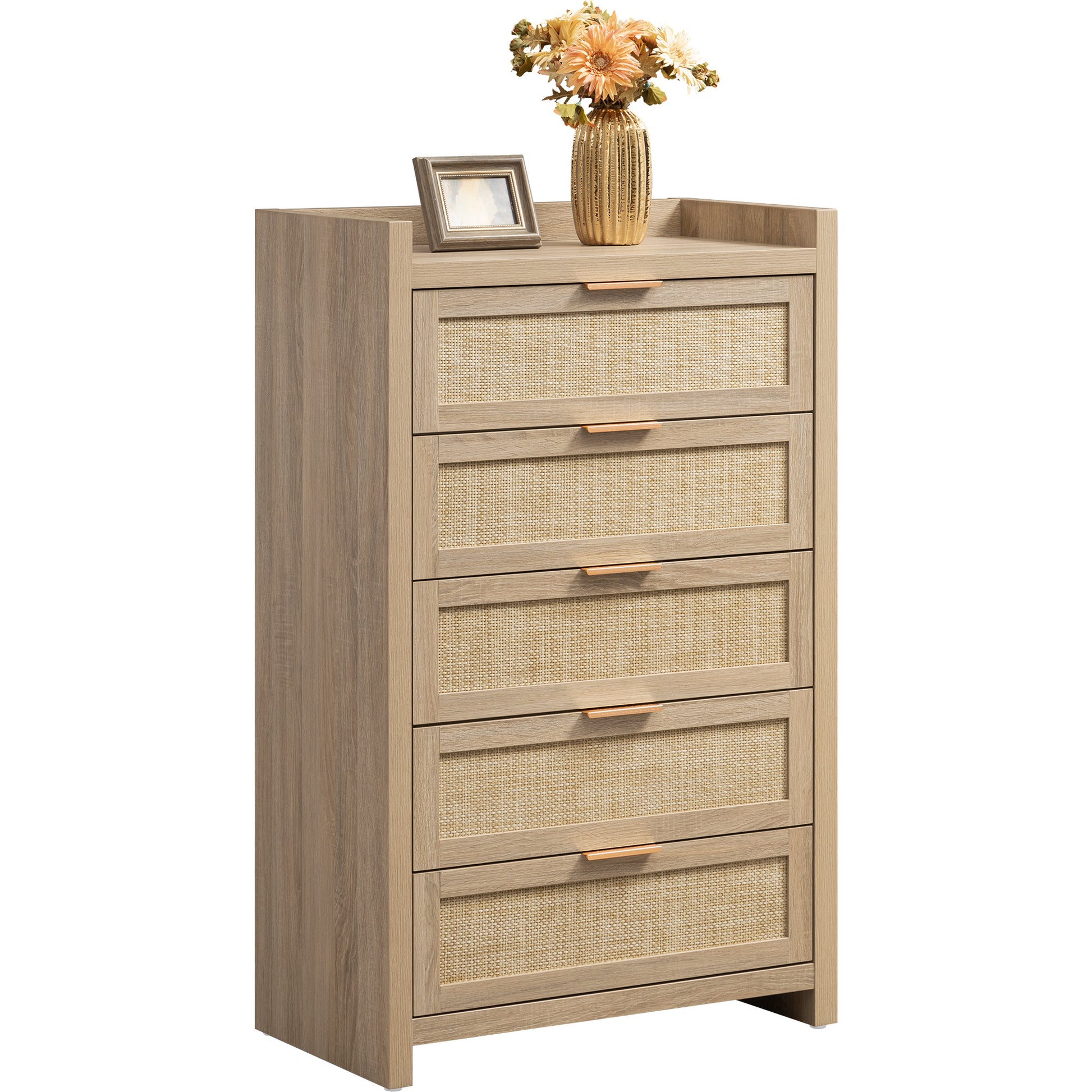 Savanna Wood Dresser, 5 Drawers - Sicotas