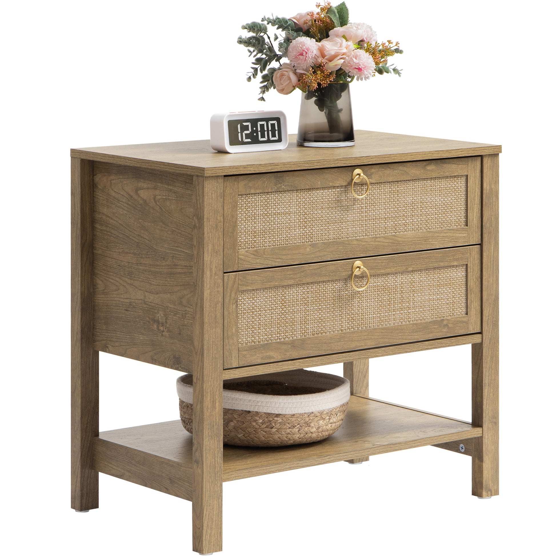 Terra White Nightstand, 25.6Inch Height - Sicotas