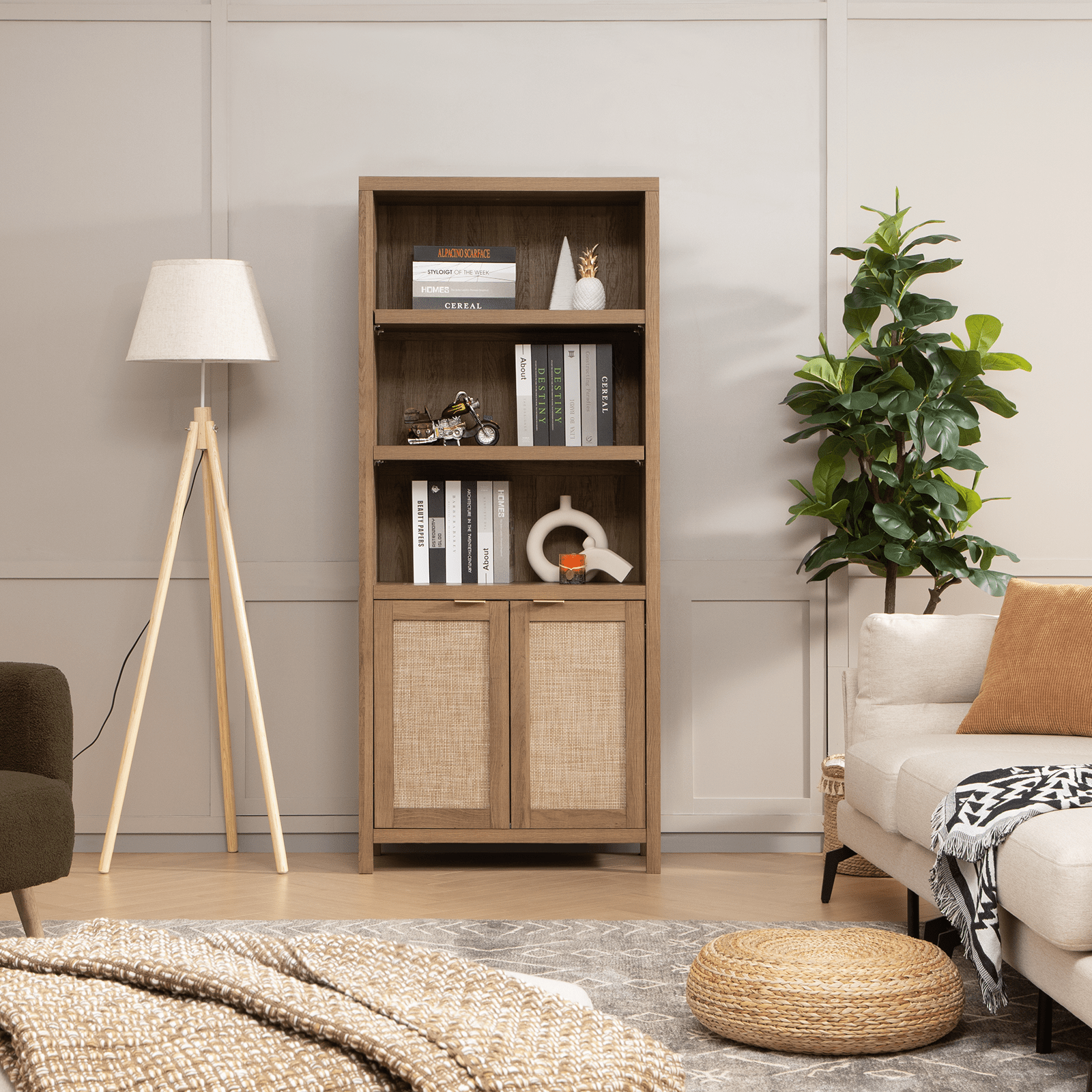 Savanna 5-Tier Tall Bookcase - Sicotas