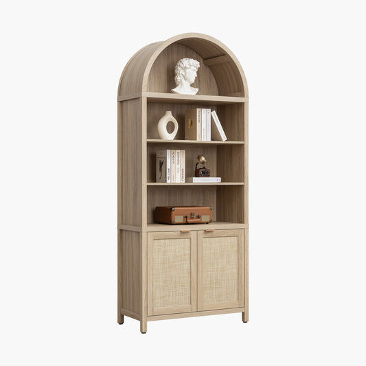 Savanna Arched Bookcase with Doors