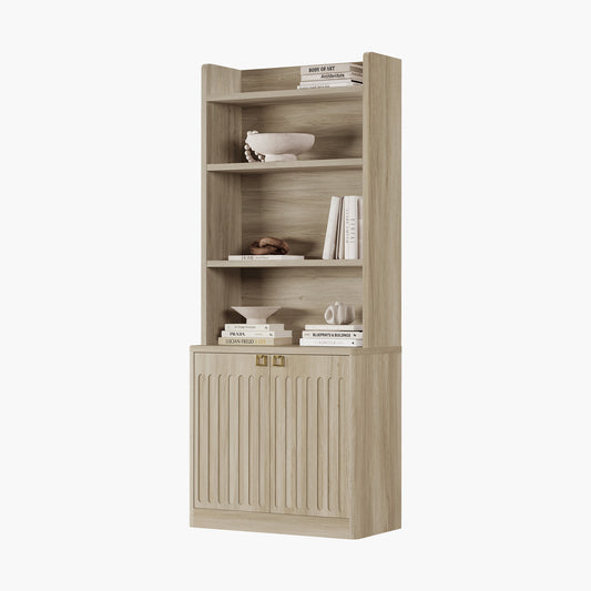 Domus Bookcase with Doors, 70.9Inch
