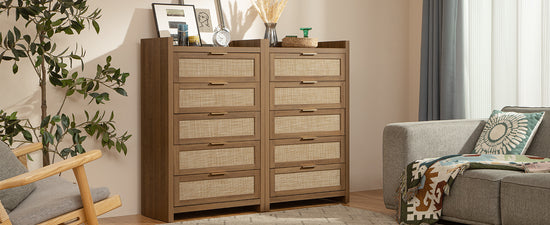 Savanna Wood Dresser, 5 Drawers