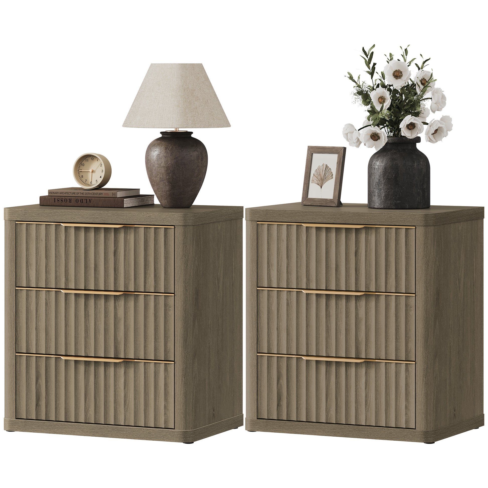 Cas Nightstands with 3 Drawers - Sicotas