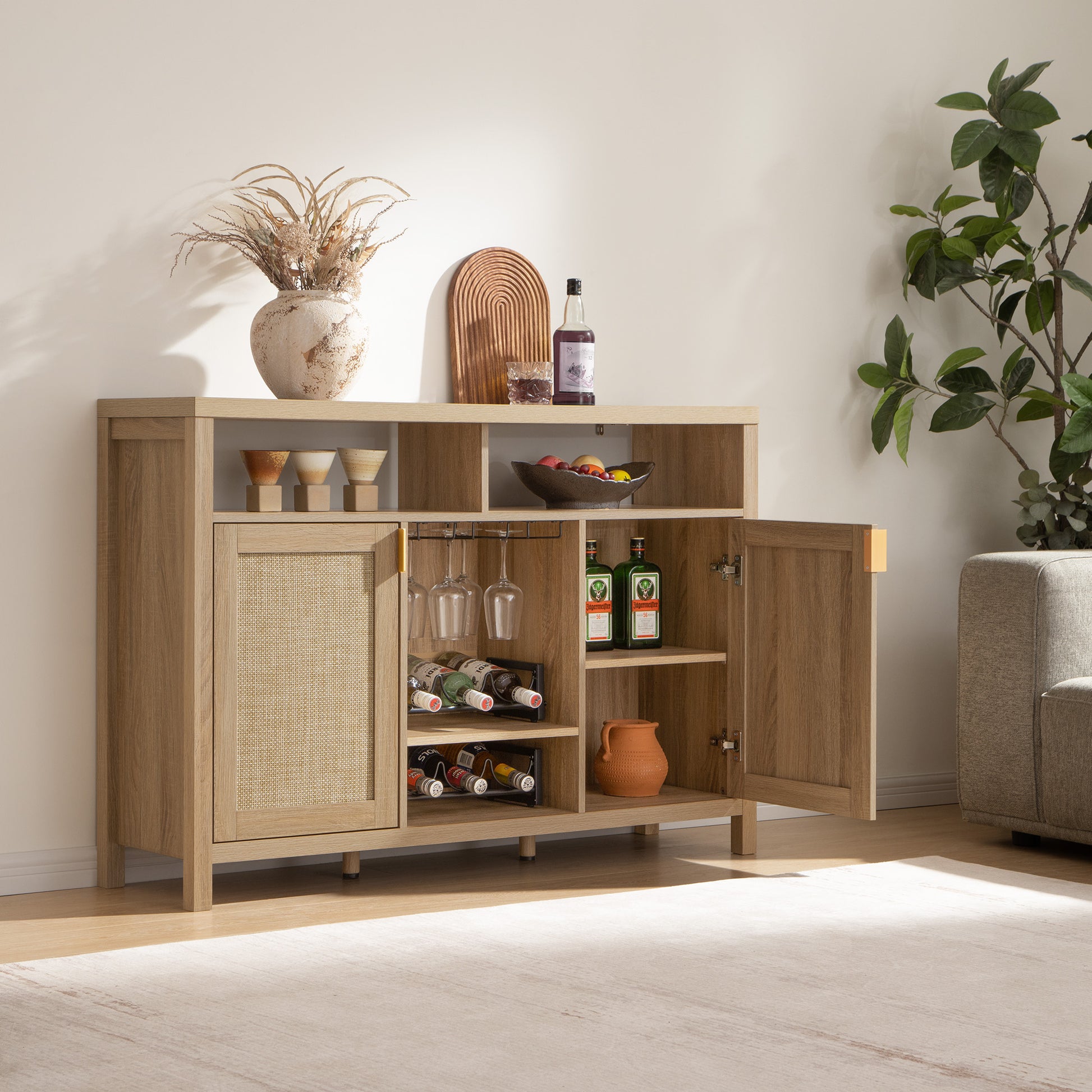 Savanna Bar Cabinet with Glass Holder