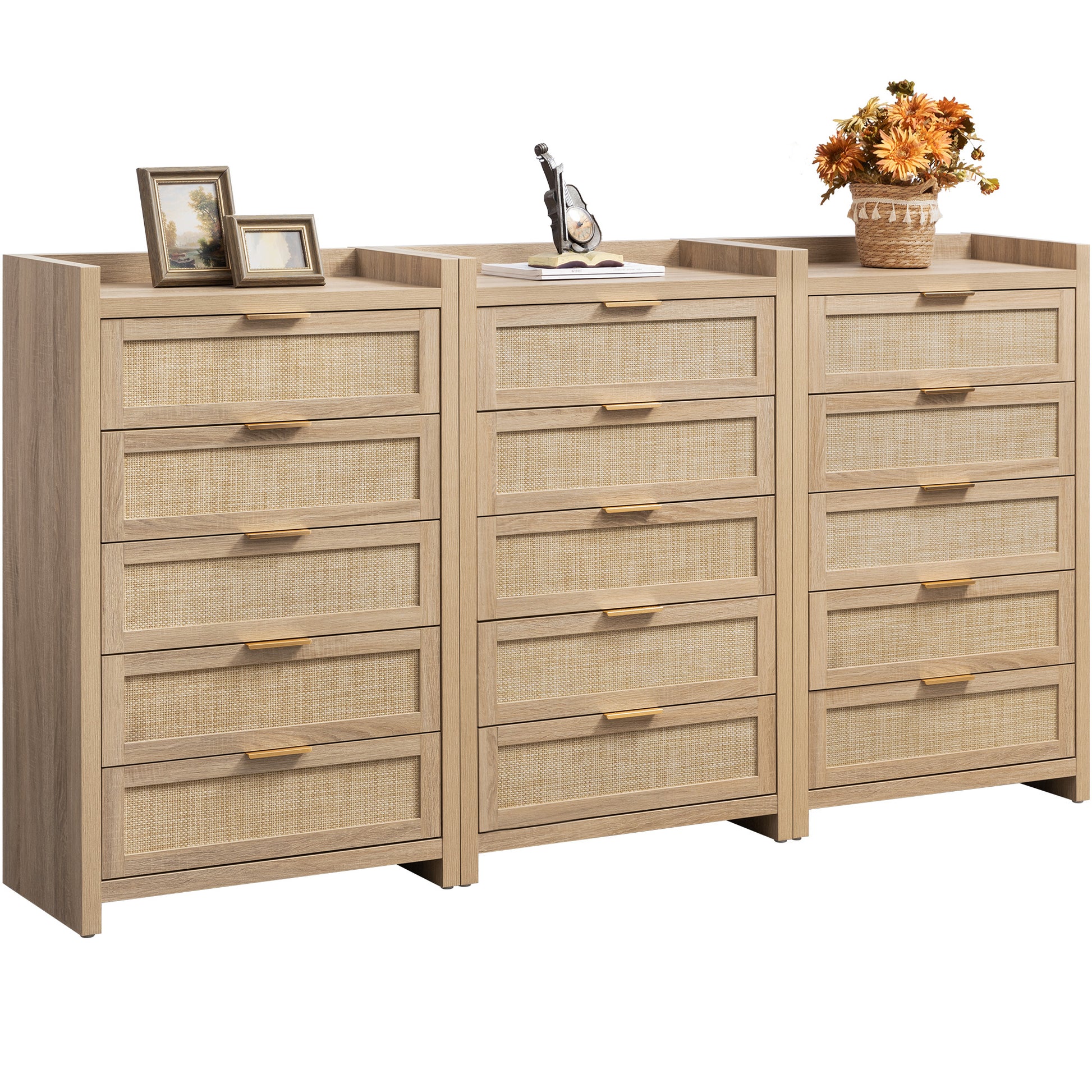 Savanna Wood Dresser, 5 Drawers