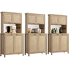 Savanna Pantry Cabinet,Rattan Door - Sicotas