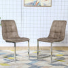 Dining Room Chairs of Set 2,Chrome Chairs with Soft Back