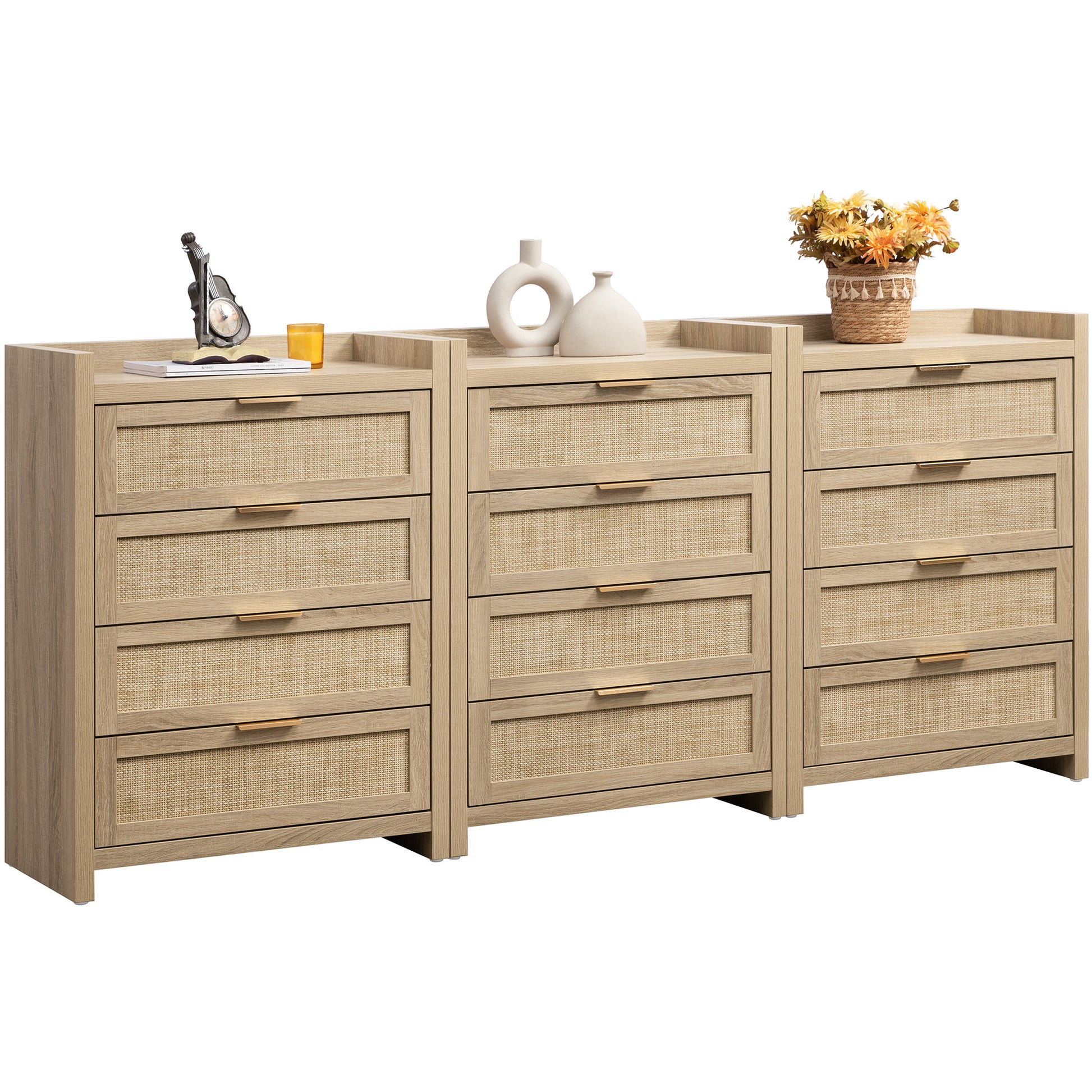 Savanna Wood Dresser, 4 Drawers - Sicotas