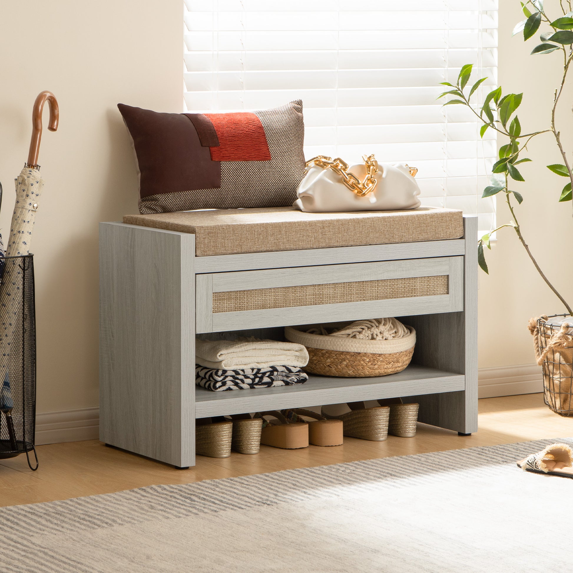 Savanna Shoe Bench with Storage