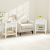 Opus White Nightstands - Sicotas