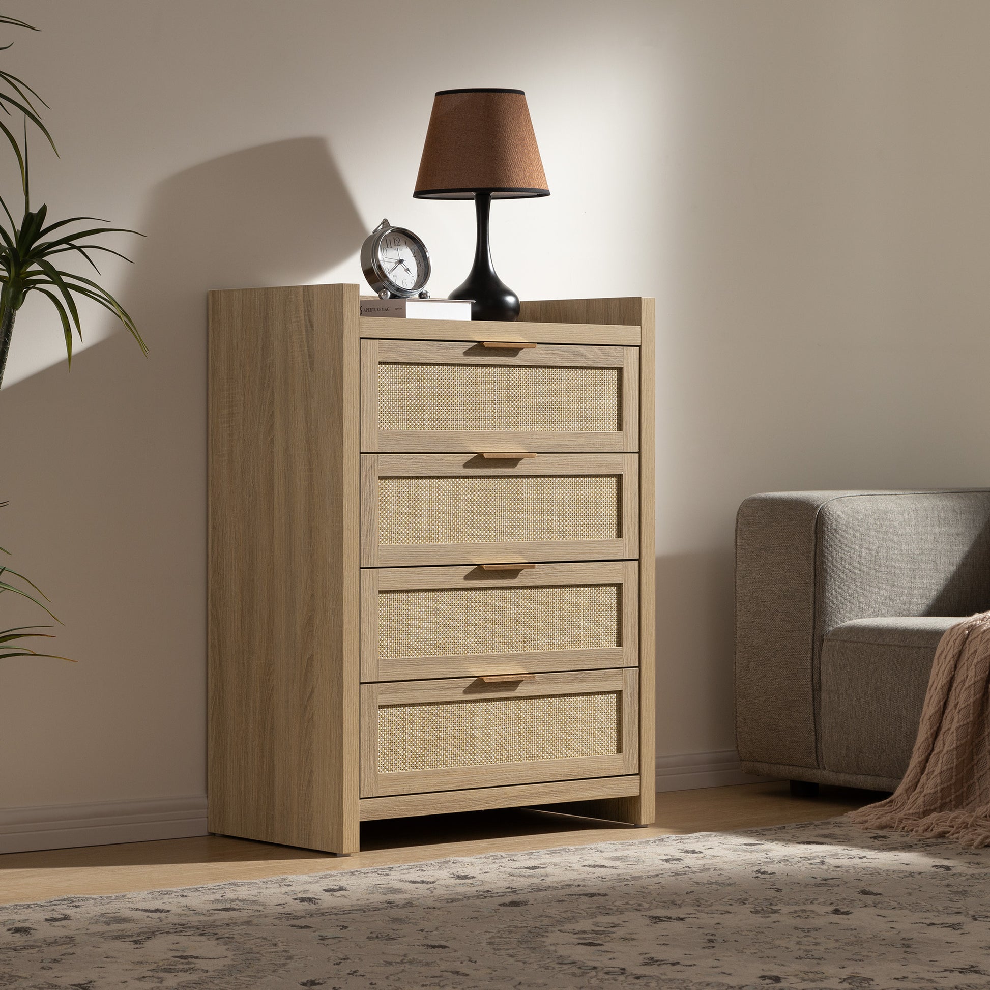 Savanna Wood Dresser, 4 Drawers - Sicotas