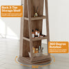 Wooden Full Length Mirror with Storage - Sicotas