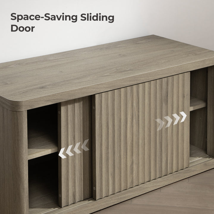 Cas Shoe Bench, Sliding Door