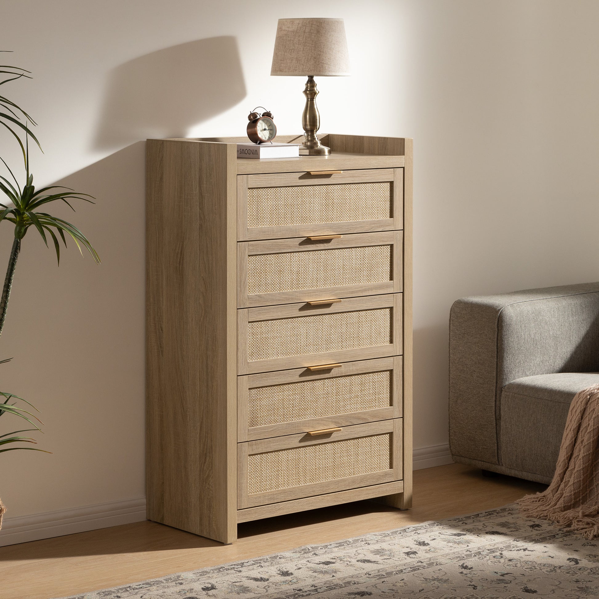 Savanna Wood Dresser, 5 Drawers