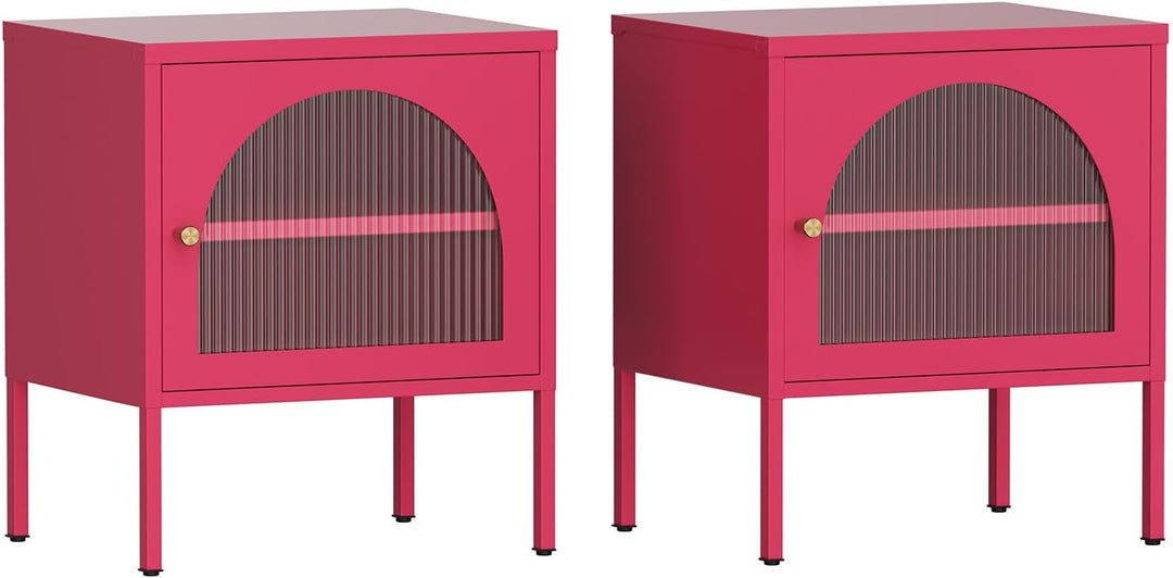 Night Stands Bed Side Table,Magenta