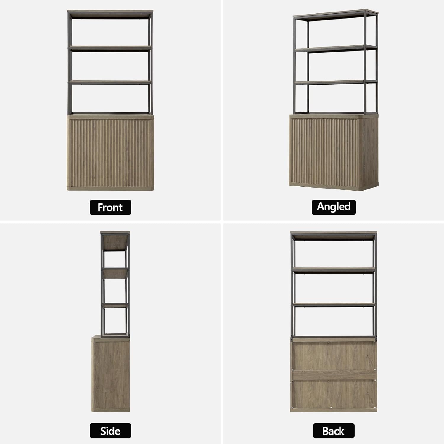 Cas 70.9Inch Bookshelf With doors - Sicotas