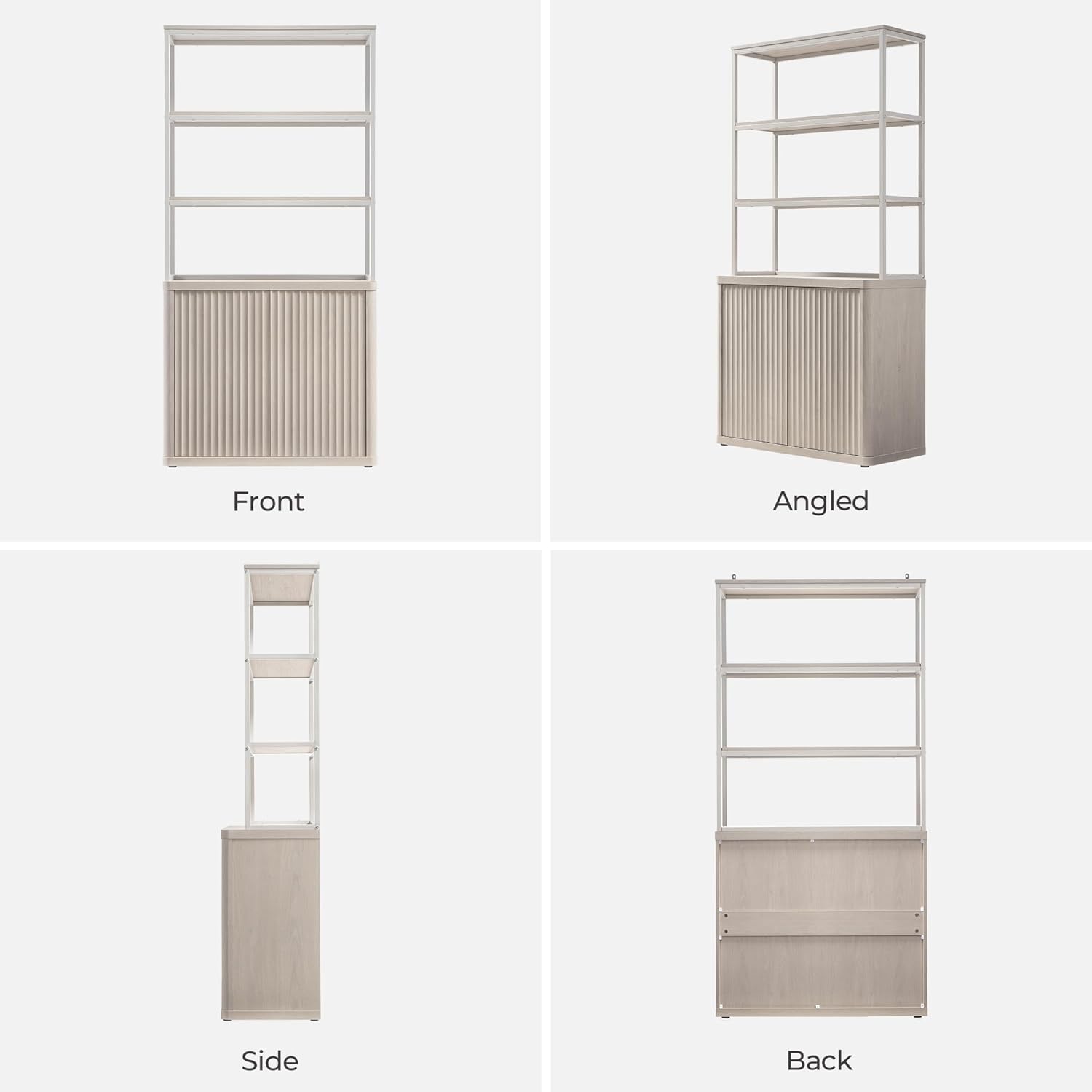 Cas 70.9Inch Bookshelf With doors - Sicotas