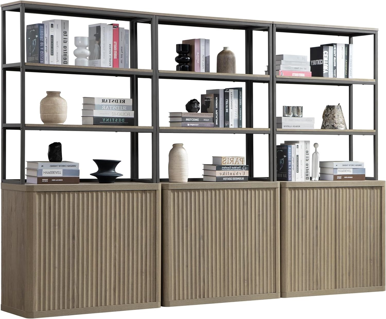 Cas 70.9Inch Bookshelf With doors - Sicotas