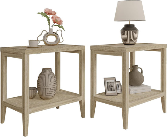 Savanna Rattan Boho End Table