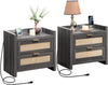 Savanna Nightstand with Charging Station - Sicotas