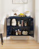 Buffet Cabinet Sideboard with Storage Kitchen Accent Cabinet with Doors and Adjustable Shelf, Modern Credenza Coffee Bar Cabinet Cupboard for Entryway Living Dining Room, Dark Blue