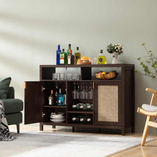 Savanna Bar Cabinet with Glass Holder