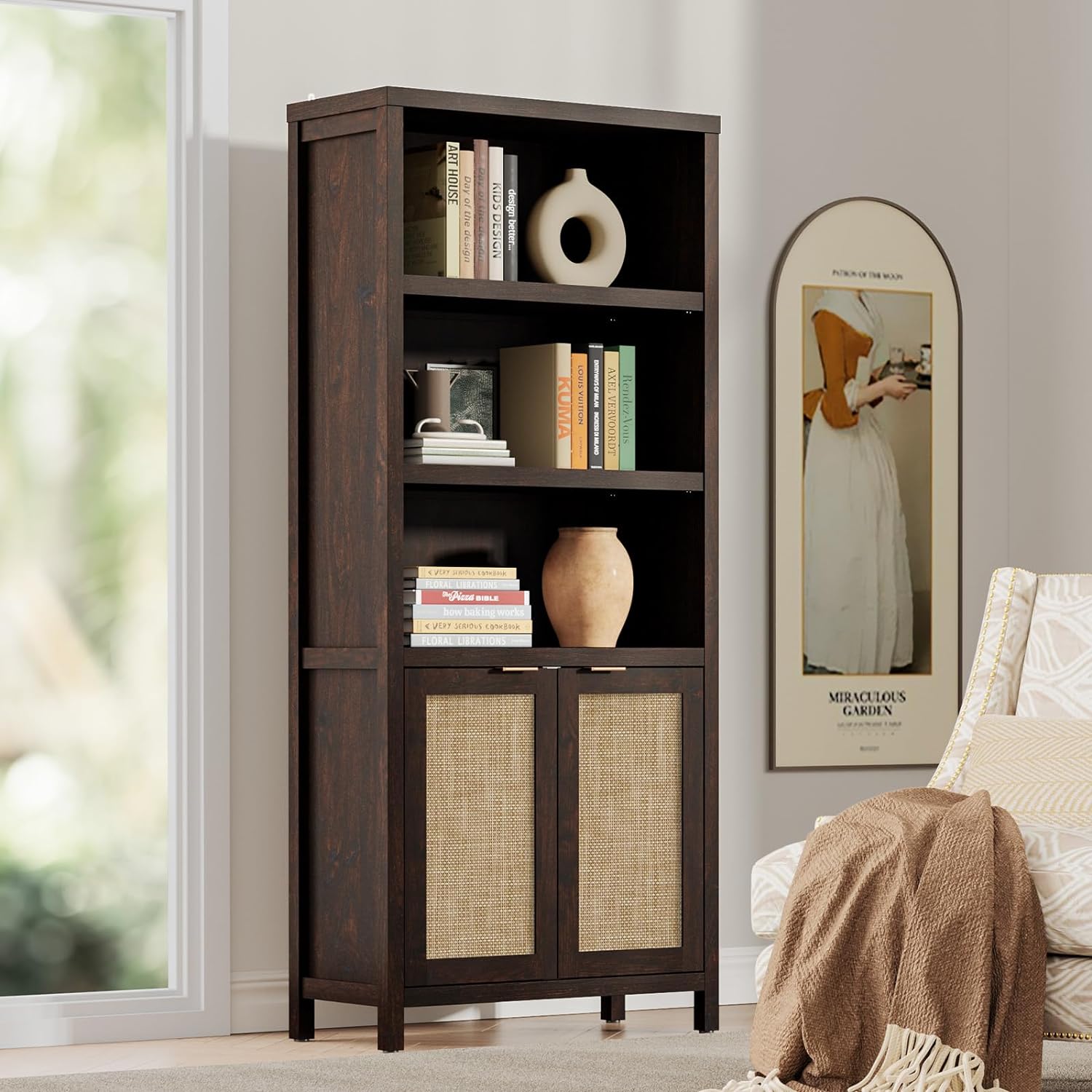 Savanna 5-Tier Large Bookcase