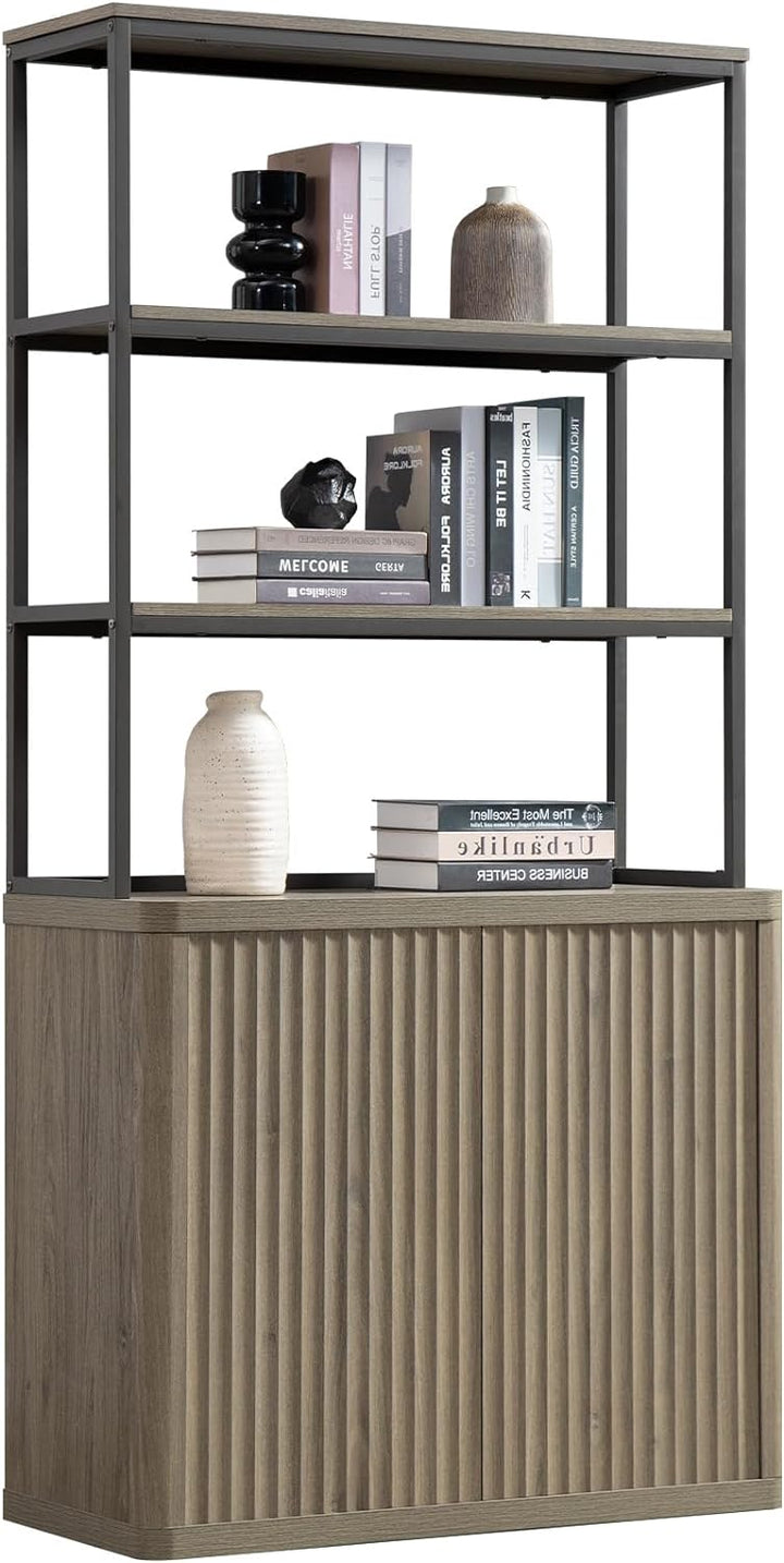 Cas  70.9Inch Bookcase with Doors