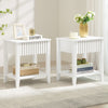 Opus White Nightstands - Sicotas