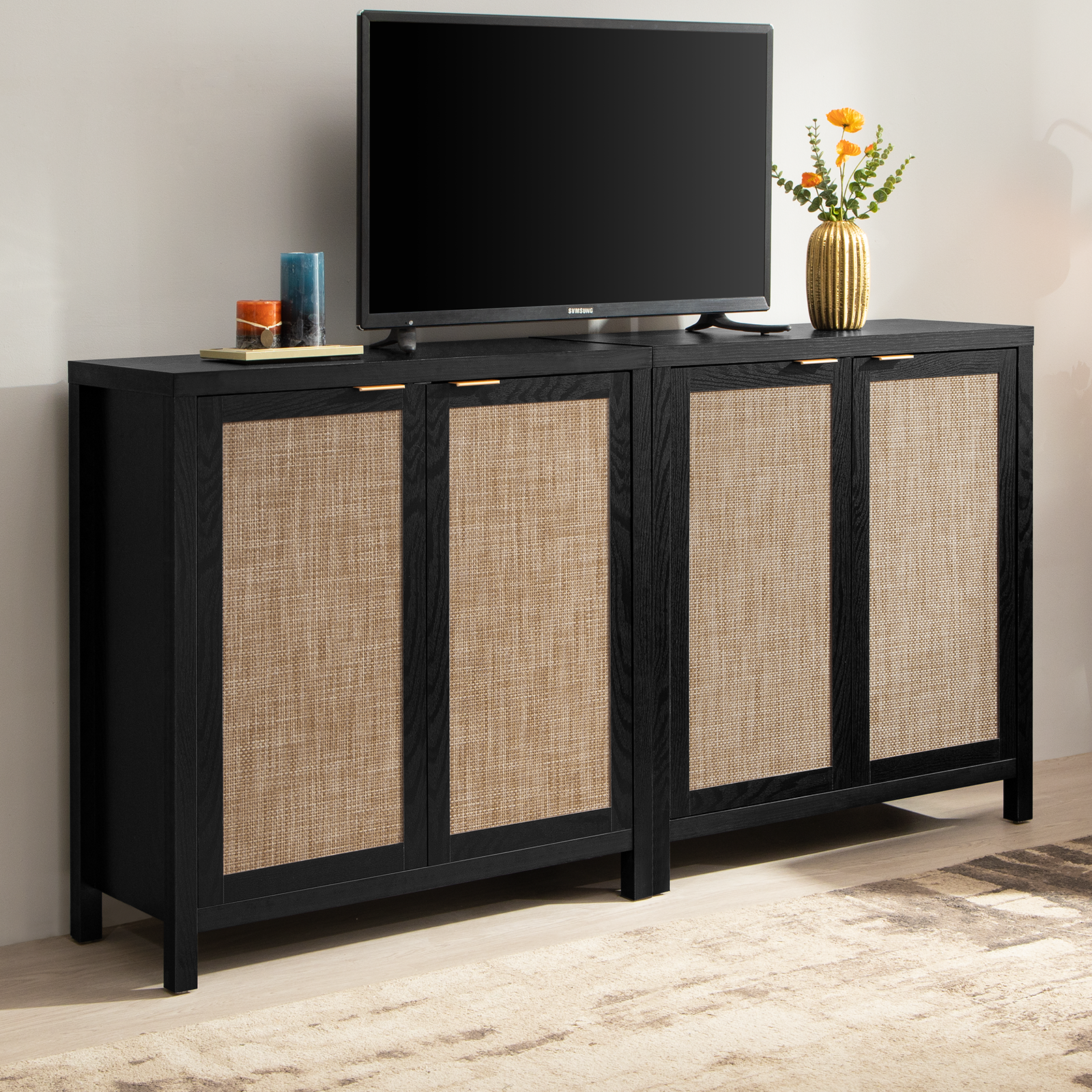 Savanna Black Buffet Cabinets