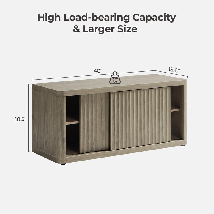 Cas Shoe Bench, Sliding Door