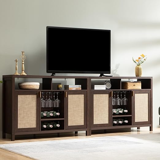 Savanna Bar Cabinet with Glass Holder