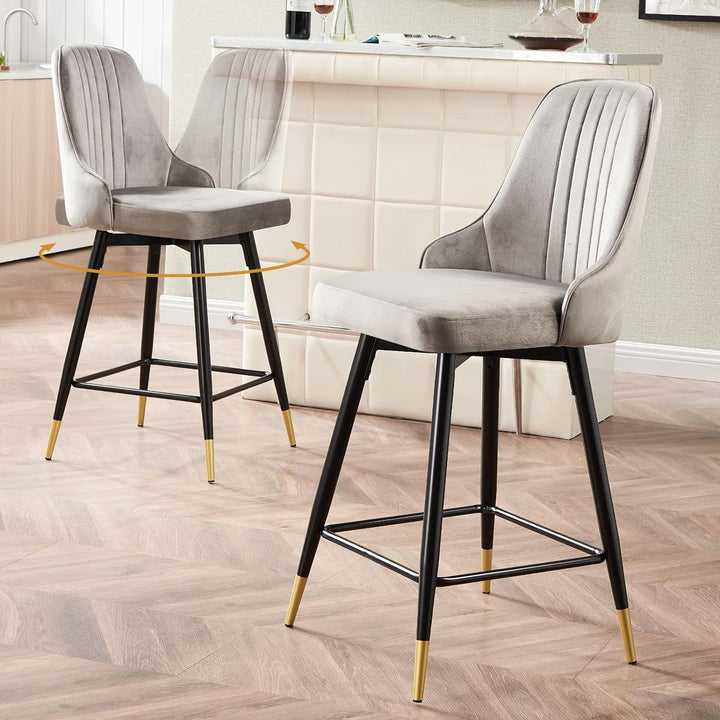 Swivel Counter Height Bar Stools,2Pieces